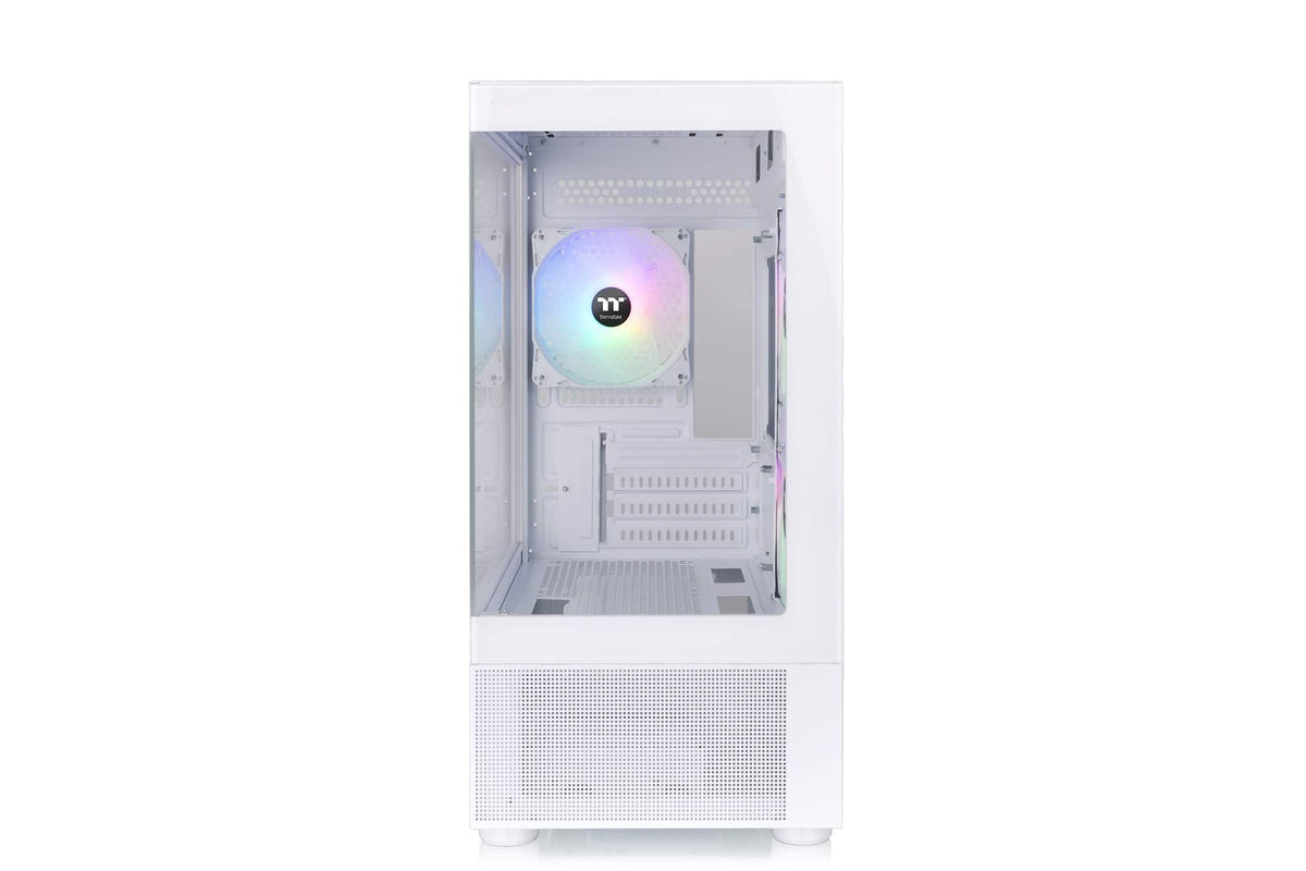 Thermaltake - View 170 TG ARGB  Micro-ATX Mid-Tower PC Case - Snow