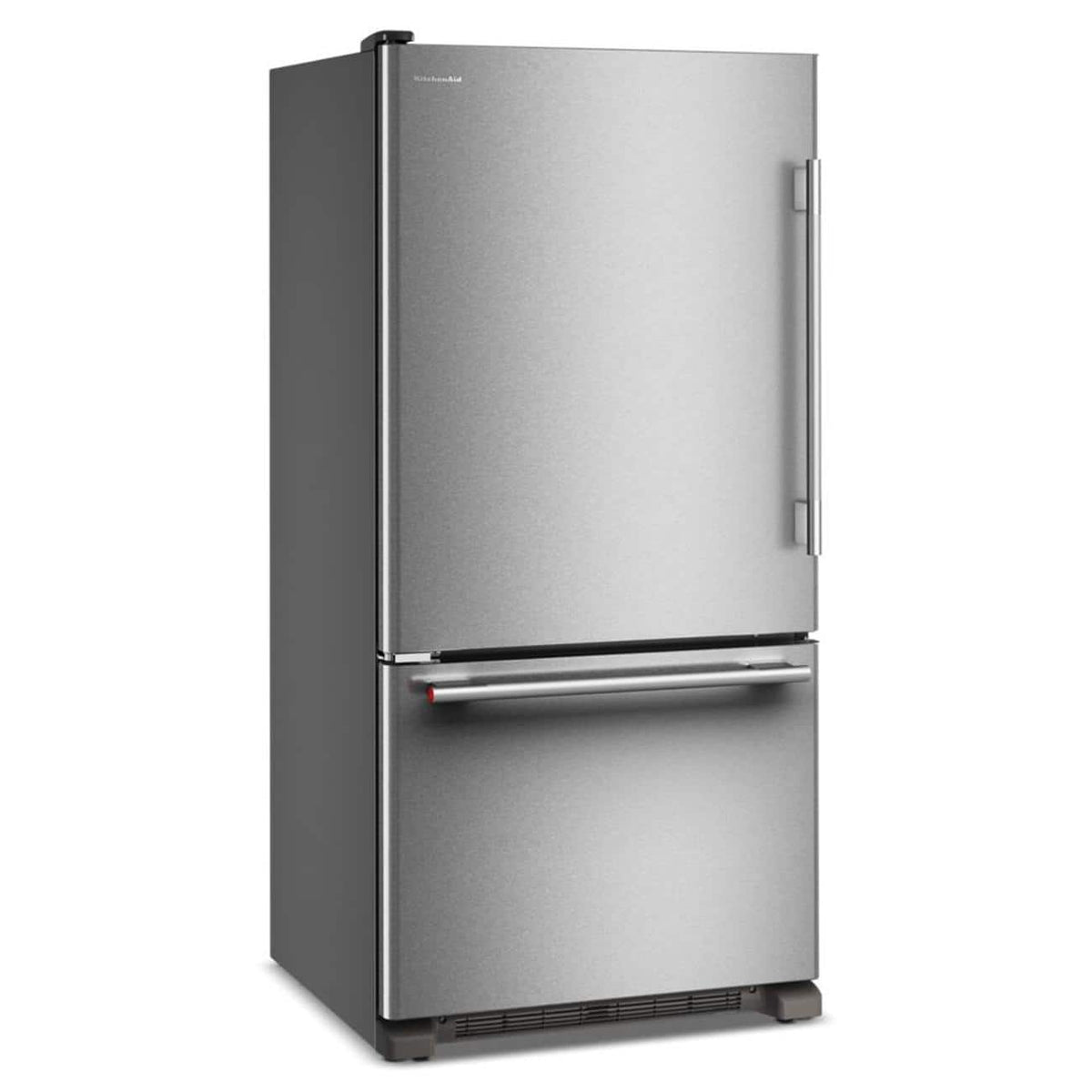 KitchenAid - 22 Cu. Ft. 33-Inch Standard-Depth Bottom Mount Refrigerator with Left Door Swing - Stainless Steel