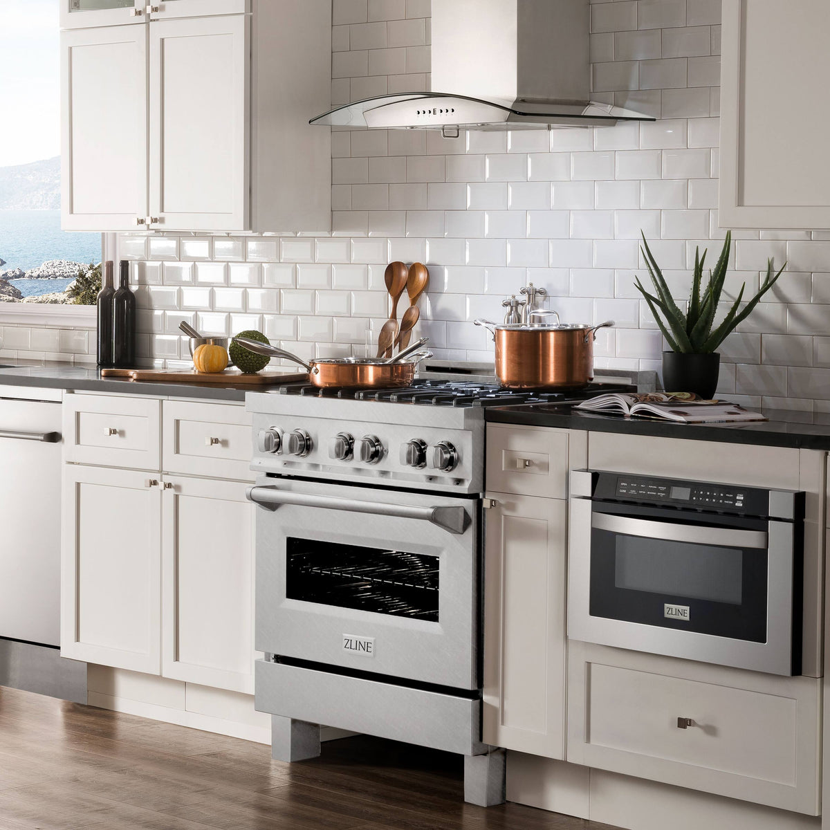 30 in. Wide 4 Burner ZLINE Legacy Dual Fuel Range (RAS-SN-30) - Satin Stainless Steel