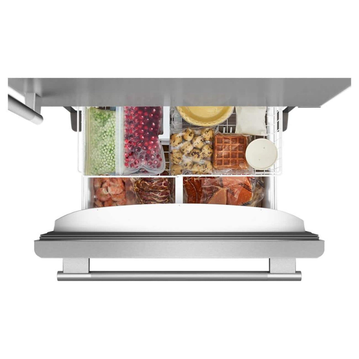 KitchenAid - 22 Cu. Ft. 33-Inch Standard-Depth Bottom Mount Refrigerator with Right Door Swing - Stainless Steel