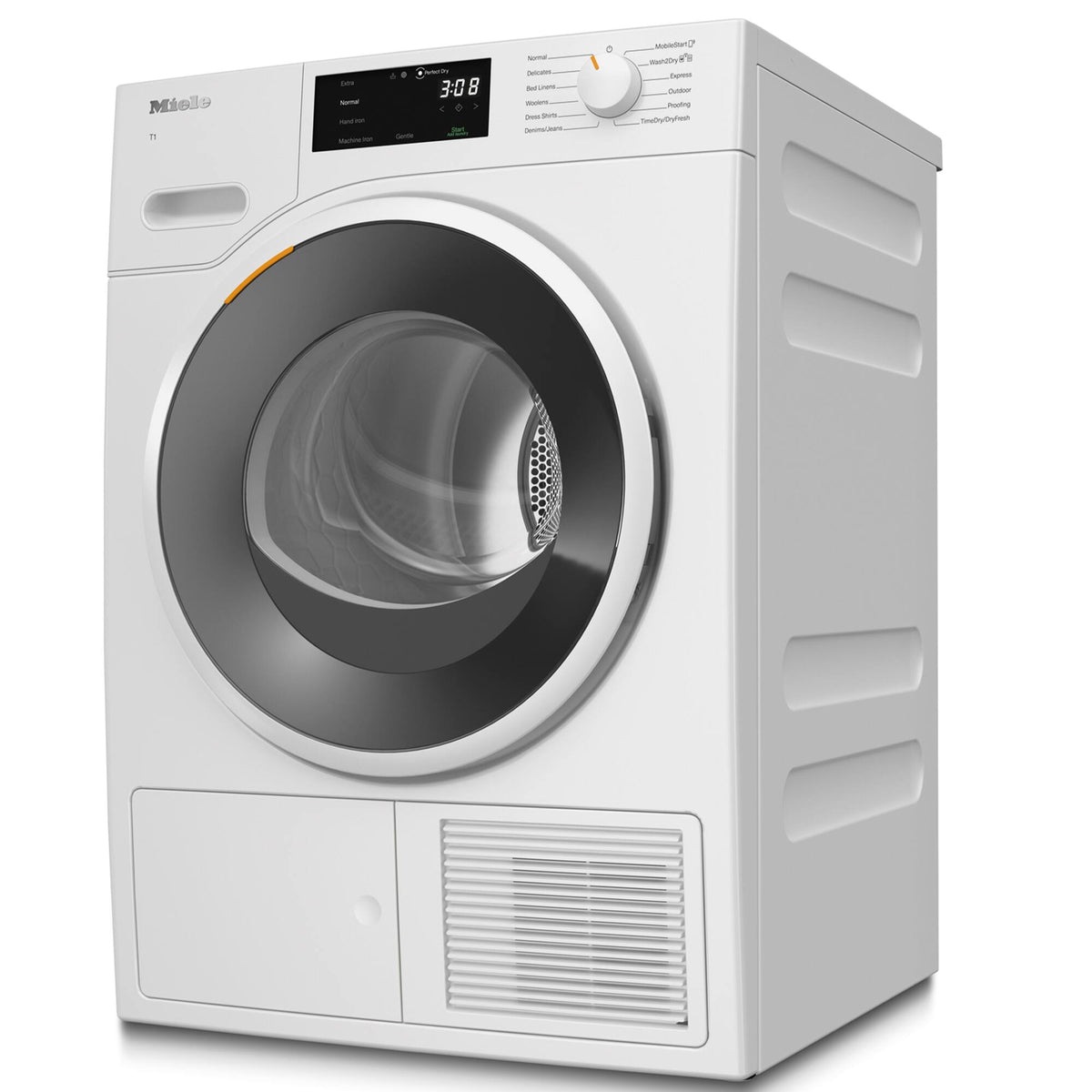 Miele - TXF360WP 24" 4.1 cu ft. Electric Heat Pump Dryer - Lotus White