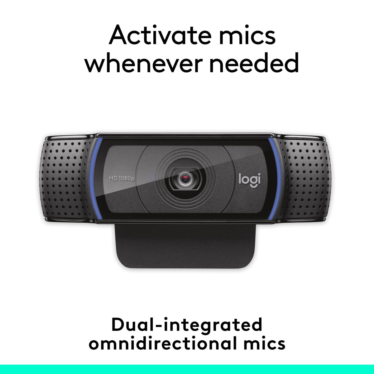 Logitech - C920e HD 1080p Mic-Enabled Webcam, Certified for Zoom, Microsoft Teams compatible, TAA Compliant - Black