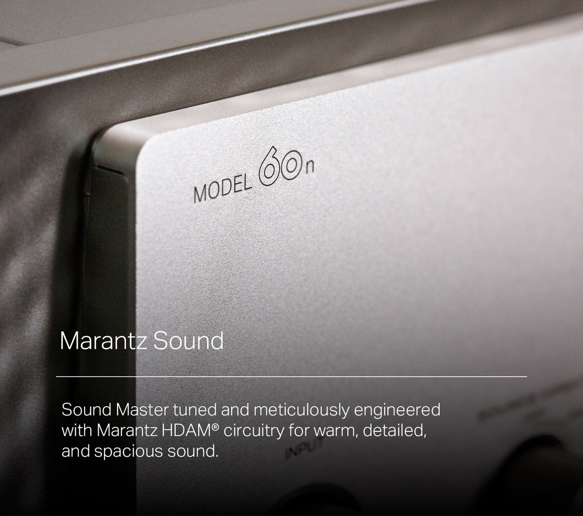 Marantz - MODEL 60n 60W 2.1-Ch. Network Integrated Amplifier - Silver Gold