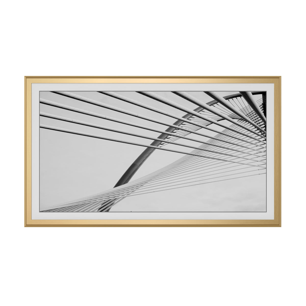 Deco TV Frames - Alloy Scoop Bezel for Samsung The Frame TV - 55" - Pale Gold