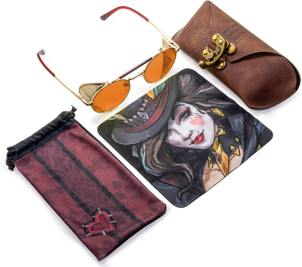 GUNNAR - Borderlands Moxxi Computer Glasses with Blue Light Reduction, Amber Max Lenses - Jackpot Gold