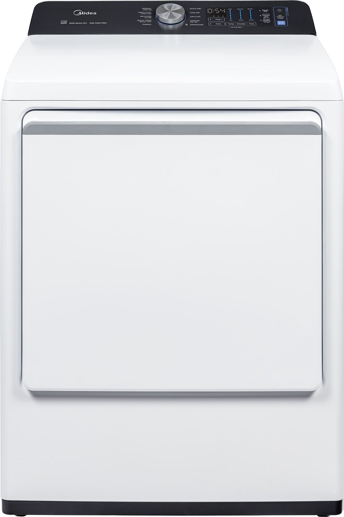 Midea - 7.4 Cu. Ft. Smart Top Load Gas Dryer with QuadSensor Dry - White