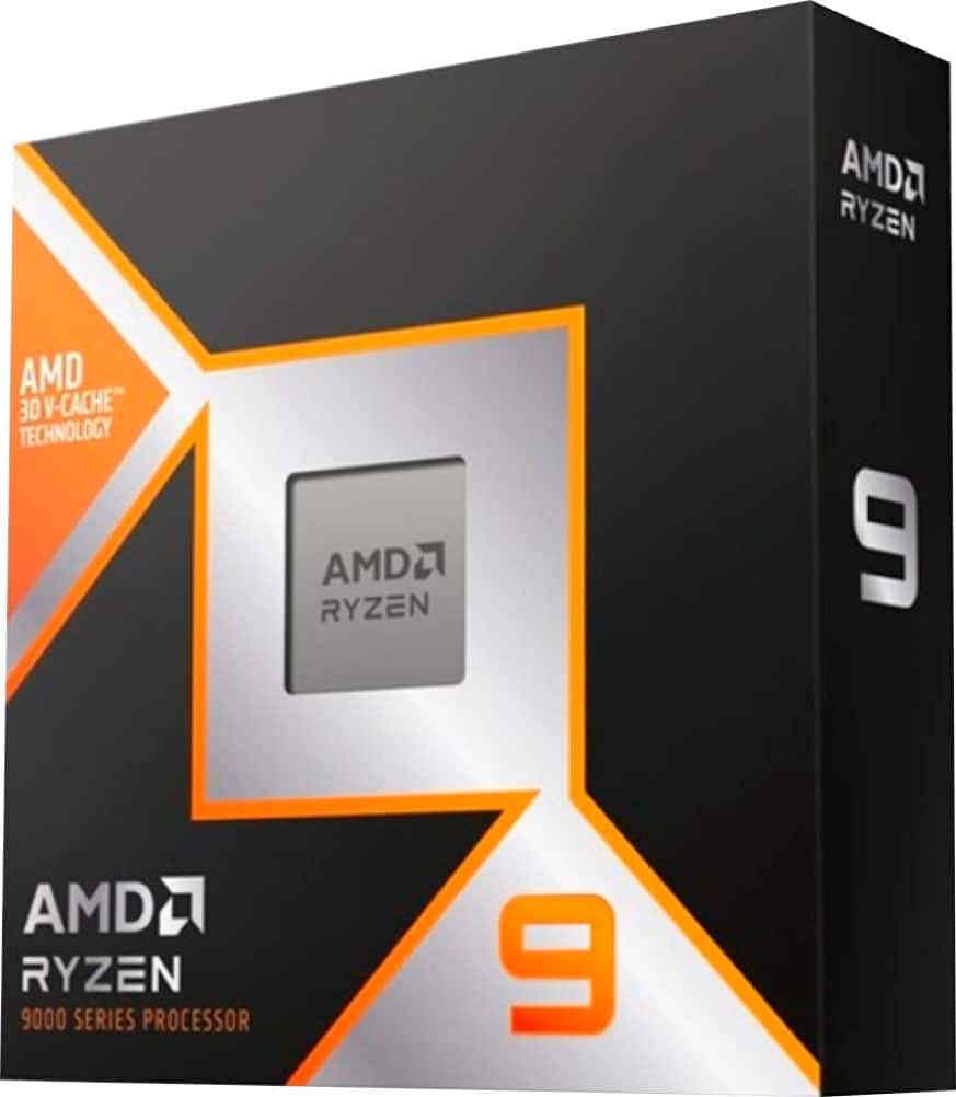 AMD - Ryzen 9 9950X3D 16-Core - 32-Thread 4.3 GHz (5.7 GHz Max Boost) Socket AM5 PCI Express 5.0 Unlocked Desktop Processor - Black