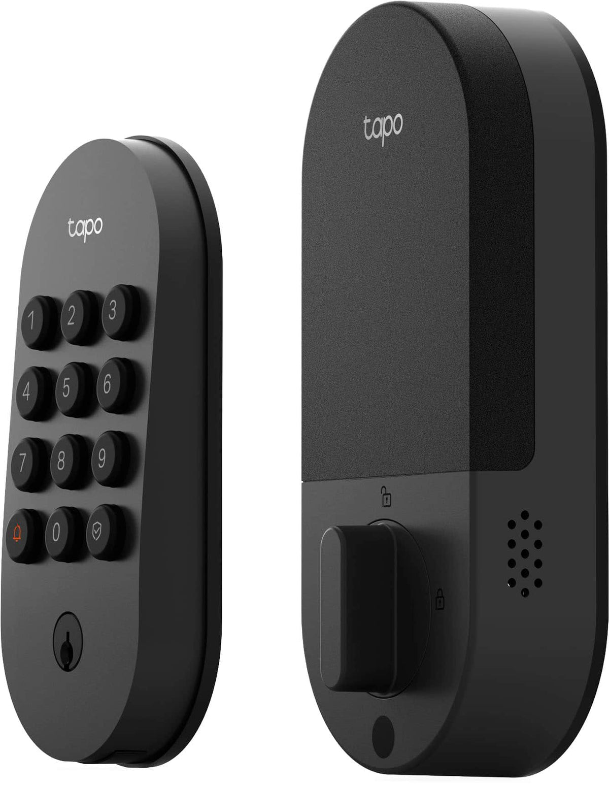TP-Link - Tapo DL100 Smart Wi-Fi Deadbolt Door Lock – Keyless Tactile Buttons, App-Controlled Custom Access, Fits Standard Doors - Black