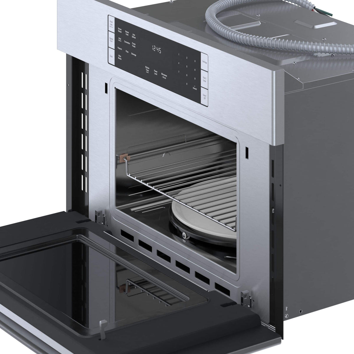 Bosch - 800 Series 1.6 Cu. Ft. Convection Built-In Microwave with Sensor Cooking - Stainless Steel