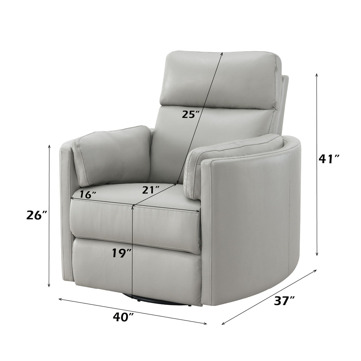 Sagen - Glider Recliner With Swivel