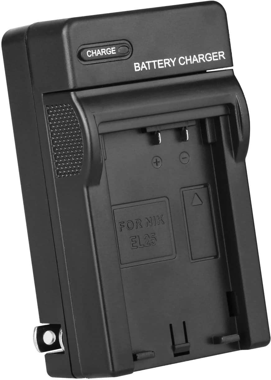 Digipower - Digital camera battery & charger kit, replacement for Nikon EN-EL25 battery and OEM charger - Black