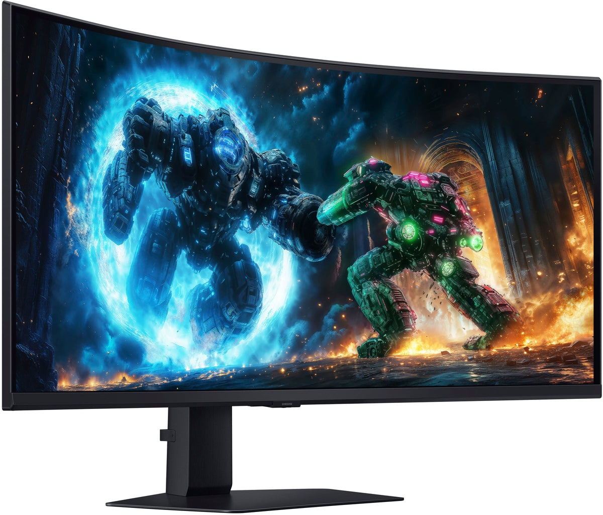 Samsung - 40" Odyssey G75F WUHD 180Hz 1ms AMD FreeSync Prem Pro Curved Gaming Monitor with HDR 600 (DisplayPort, HDMI) - Black