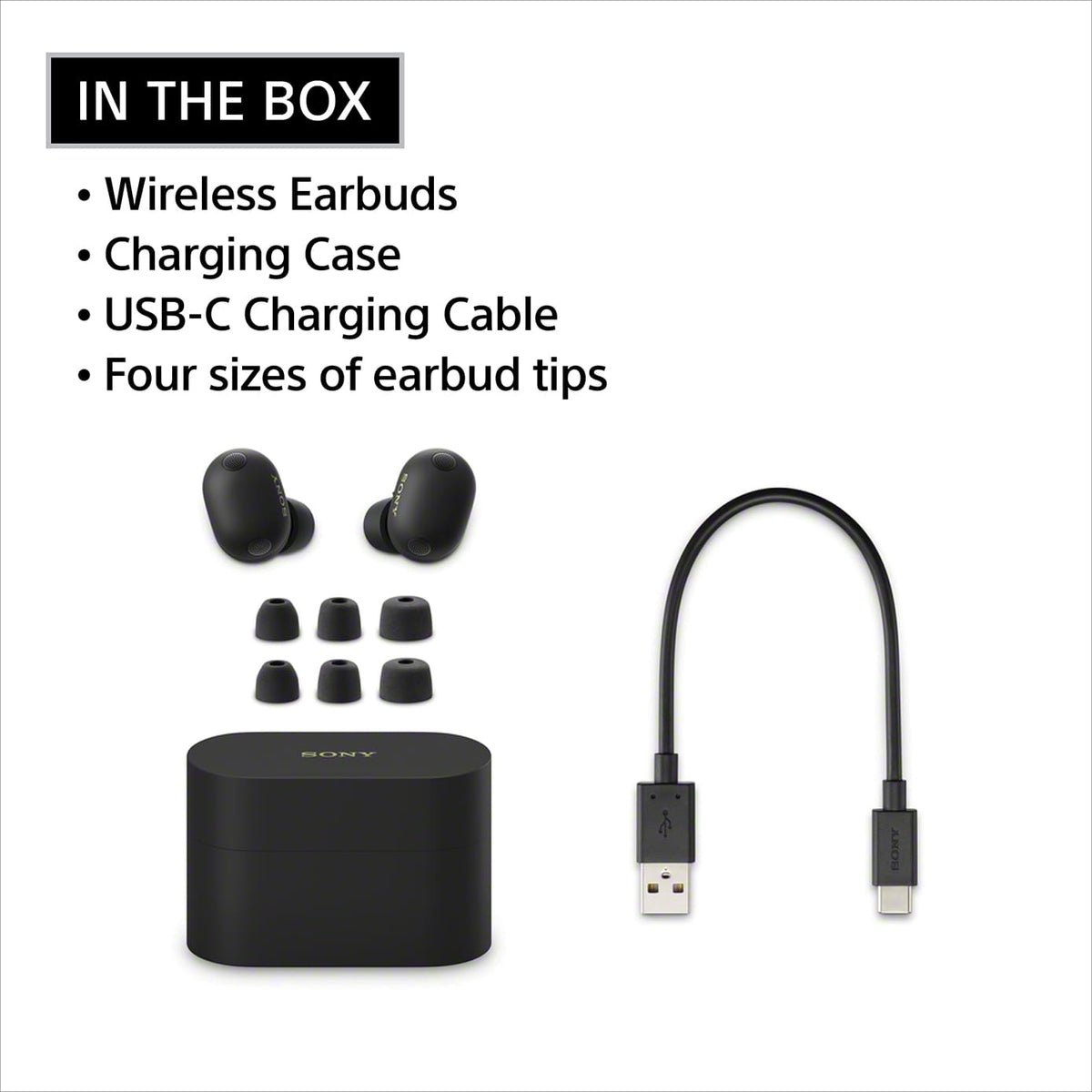 Sony - WF-1000XM6 Best Truly Wireless Noise Cancelling Earbuds - Black