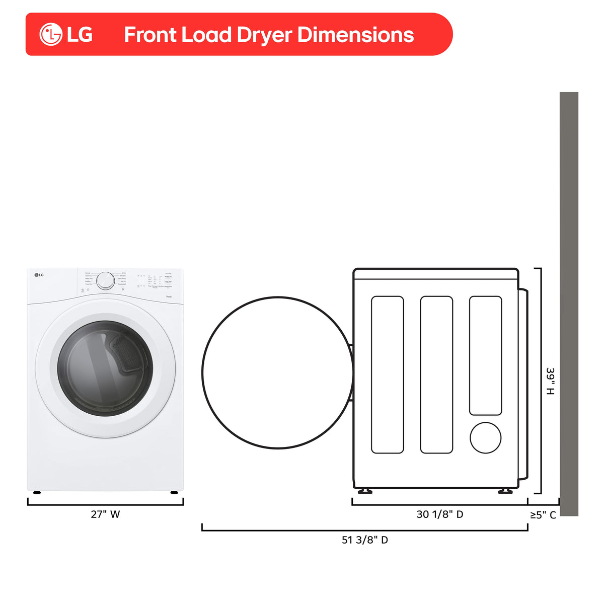 LG - 7.4 Cu. Ft. Ultra Large Stackable Smart Electric Dryer with AI Sensor Dry and LoDecibel Quiet Operation - White