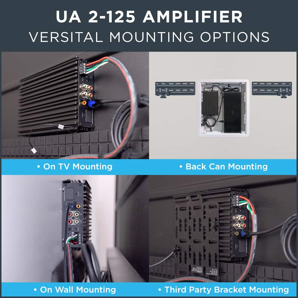 Sonance - UA 2-125 – 2-Channel Home Audio Amplifier with Digital Signal Processing (Each) - Black