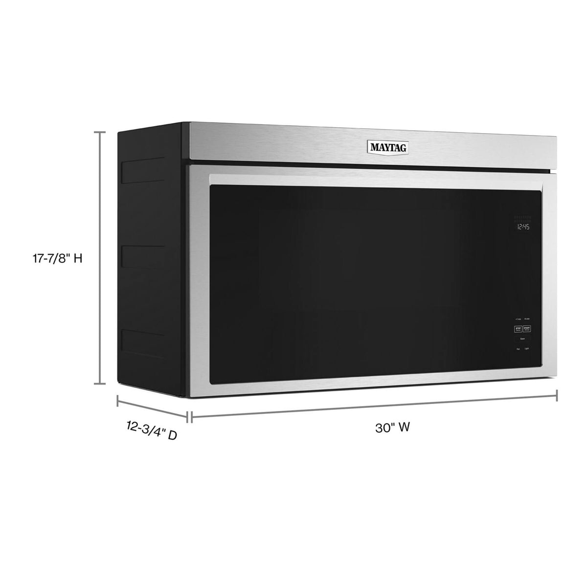 Maytag - 1.1 Cu. Ft. Over-the-Range Microwave with Flush Built-in Design - Stainless Steel