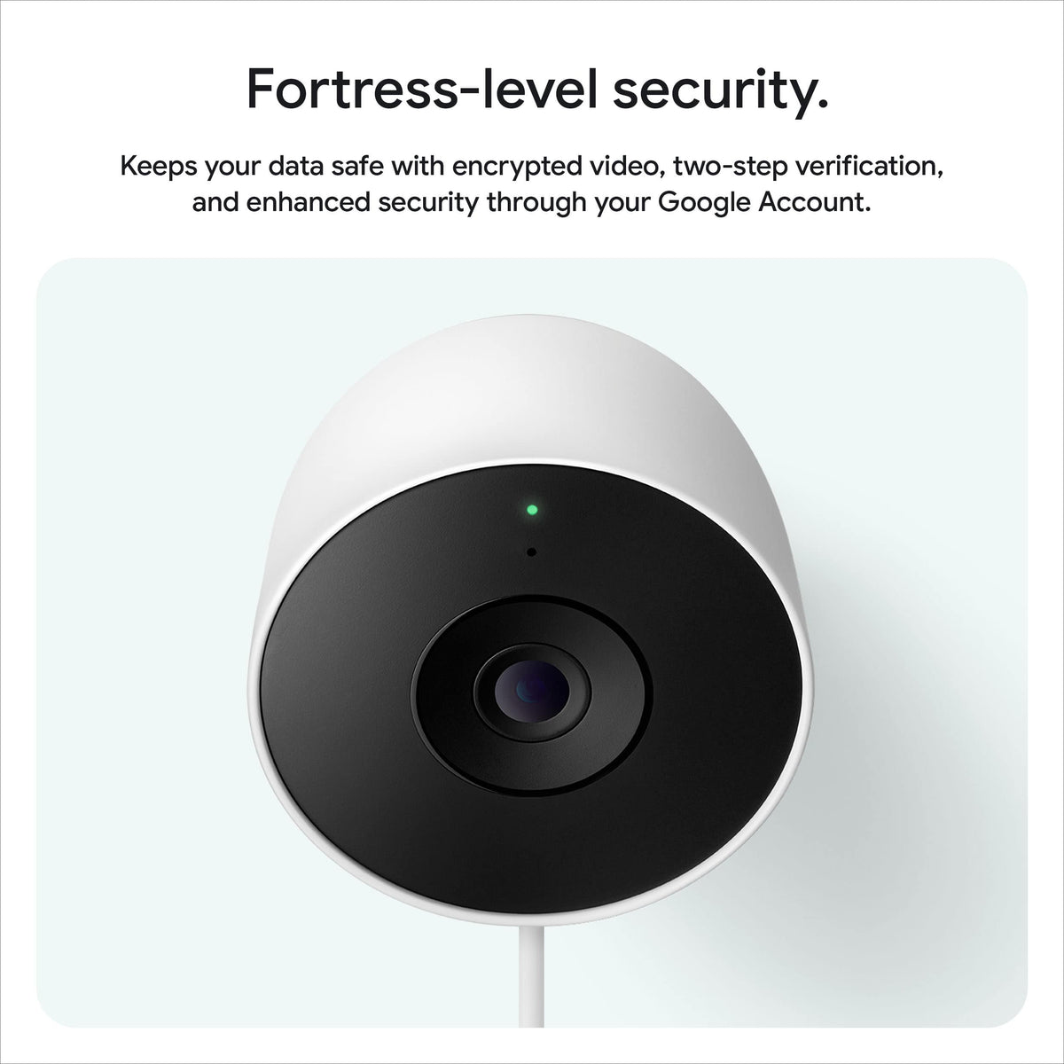 Google - Nest Cam Outdoor (wired, 2nd gen) - 2K Video and Gemini - 2-Pack - Snow