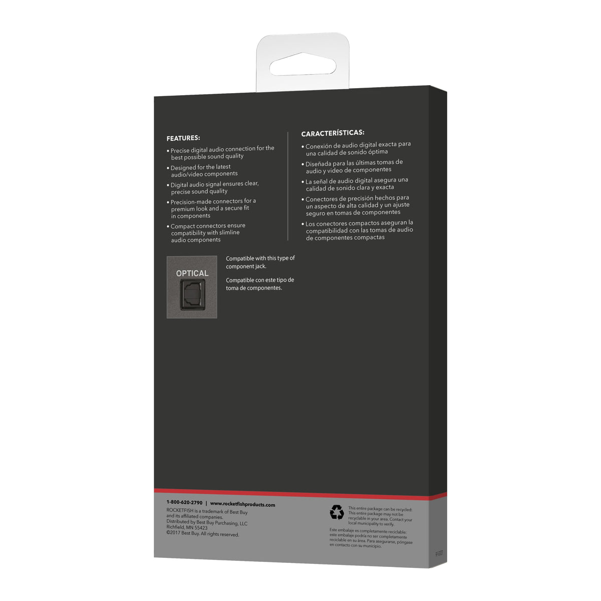 Rocketfish™ - 4' Toslink Optical Audio Cable - Black