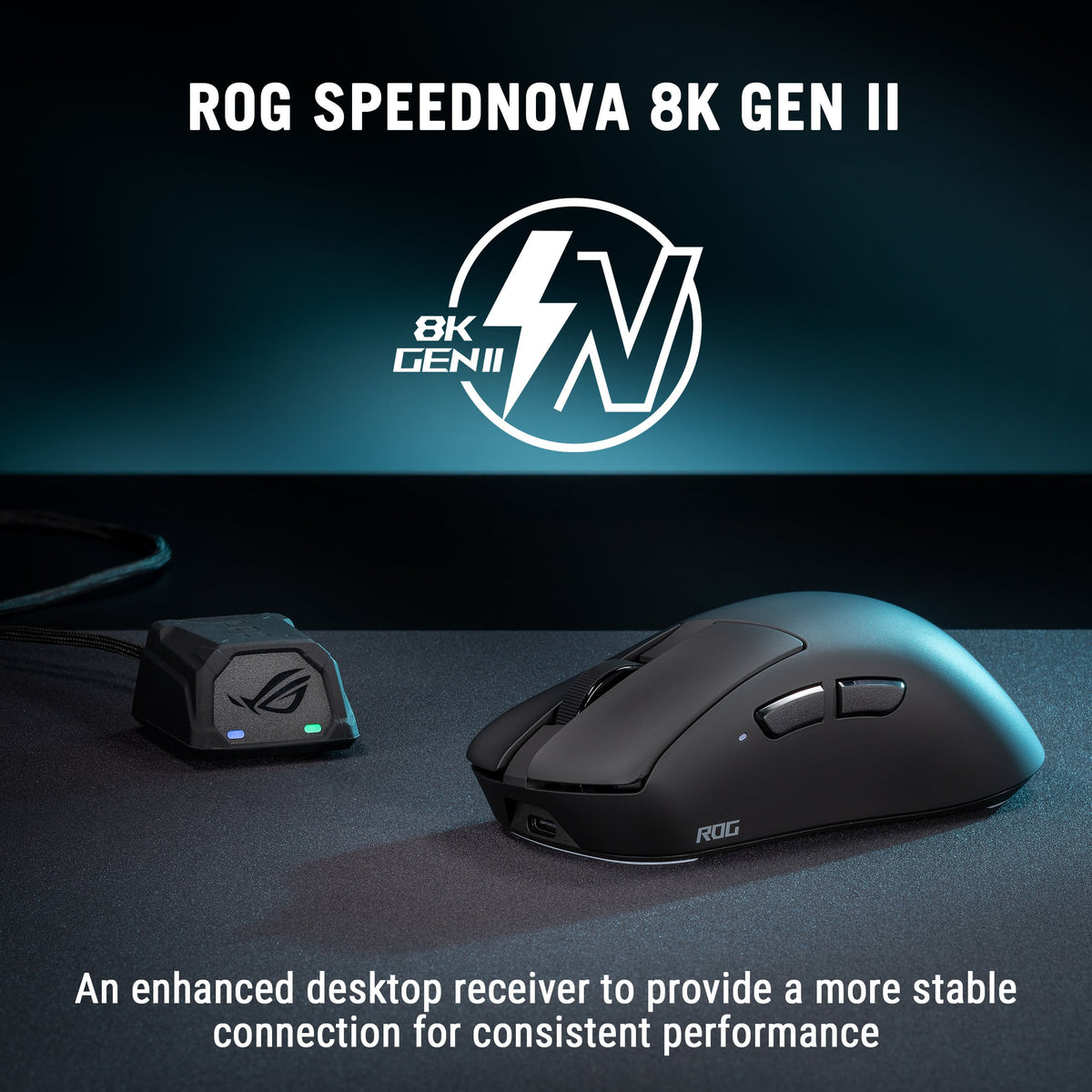 ASUS - ROG Gladius IV Ultralight Optical Gaming Mouse with ROG SpeedNova Wireless Technology and Customizable Weight Tuning - Wireless - Black