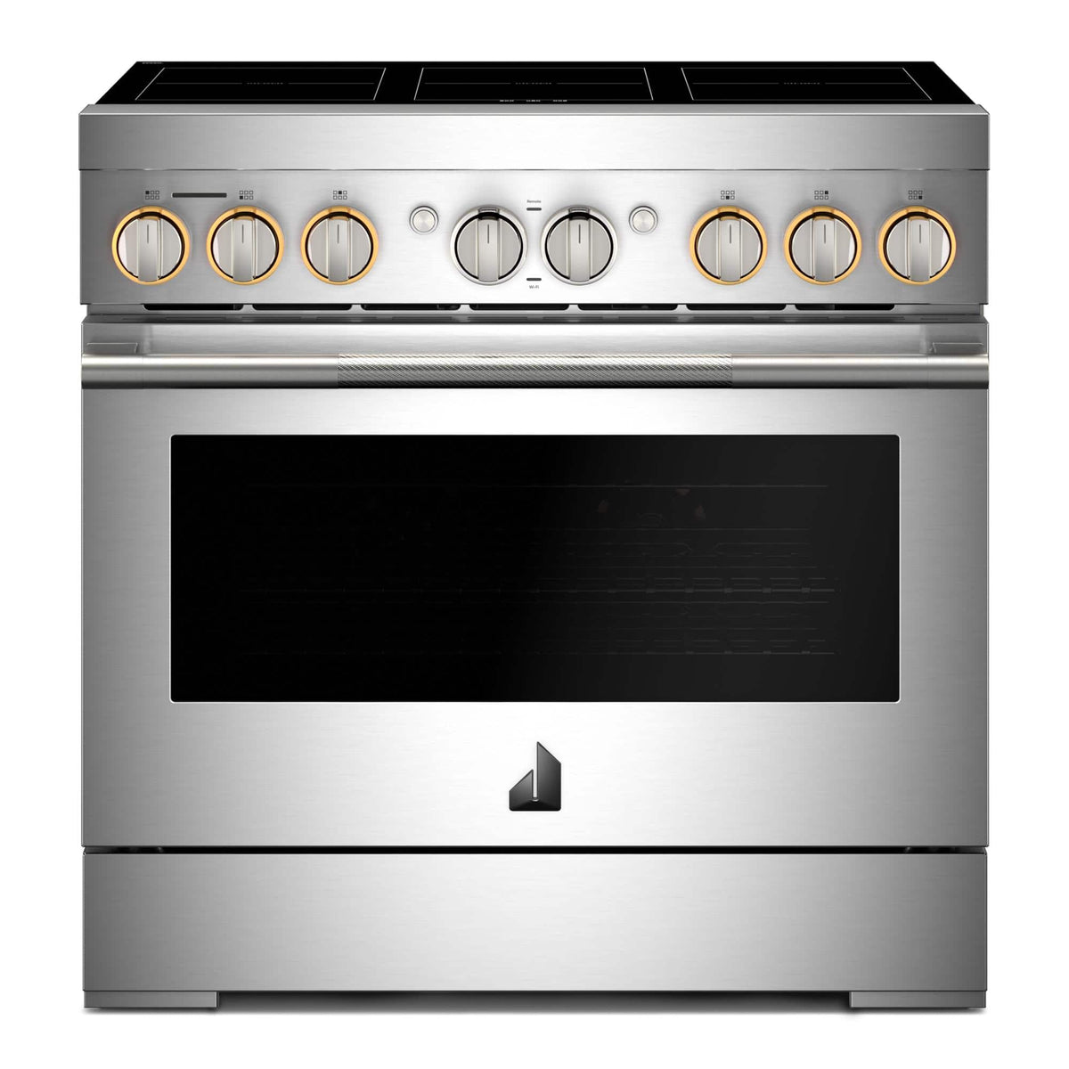 JennAir - 36 in. Wide 4 Elements RISE 5.1 Cu. Ft. Freestanding Electric Induction Range - Stainless Steel