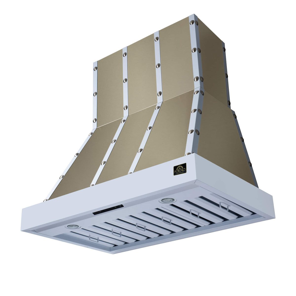 Forno Appliances - 36 inches - Externally Vented - Wall Range Hood - White/Copper