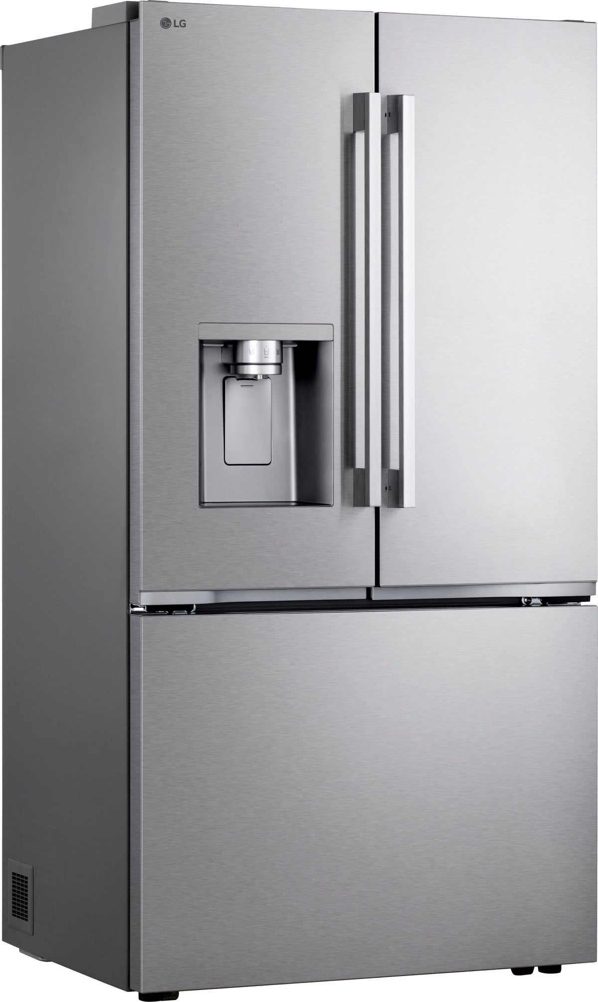 LG - 36-in Counter-Depth MAX 23.7 Cu. Ft. French Door Smart Refrigerator with Zero Clearance - Stainless Steel