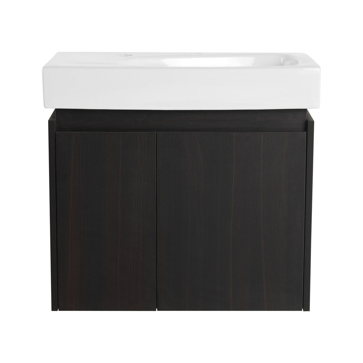 Mueble de baño moderno con lavabo cerámico, combinado con lavabo flotante de pared, armario de almacenamiento