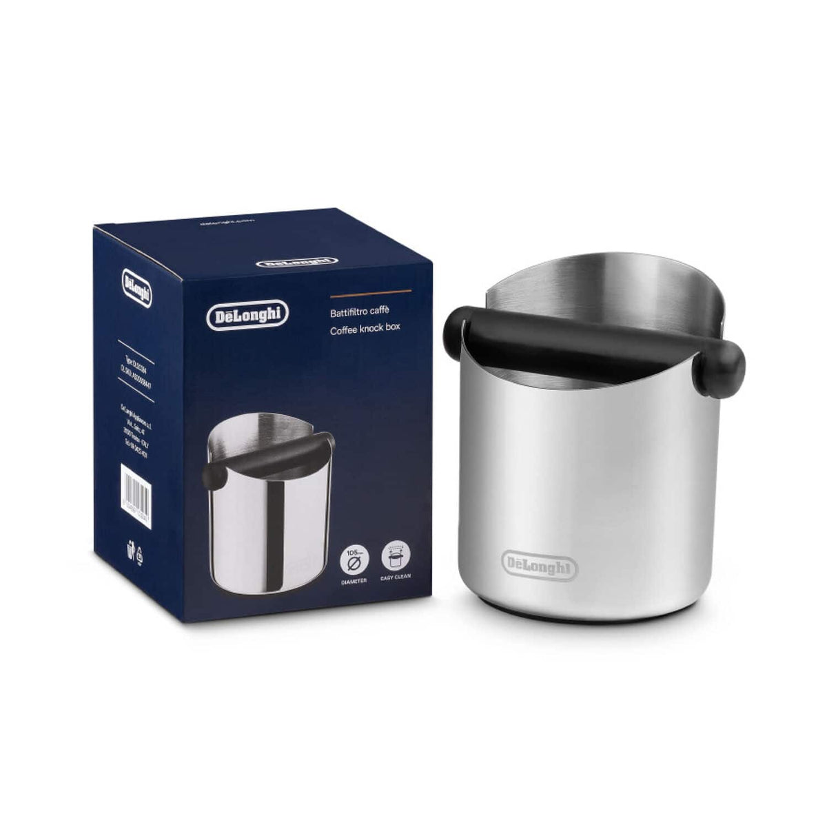 De'Longhi - Easy Clean Medium Knock Box - Stainless Steel