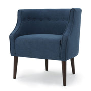 Contemporary Upholstered Club Chair With Button Tufting