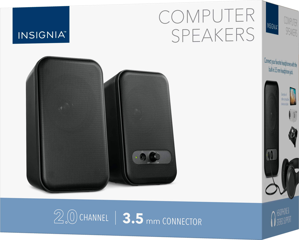 Insignia™ - 2.0 Computer Speakers (2-Piece) - Black