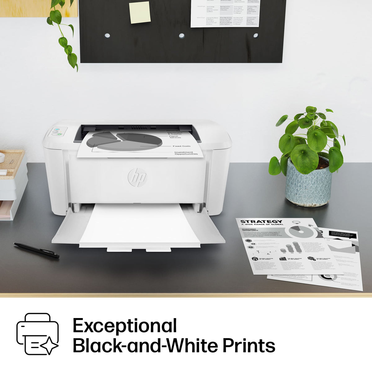 HP - LaserJet M110w Wireless AI-Enabled Black and White Laser Printer - White