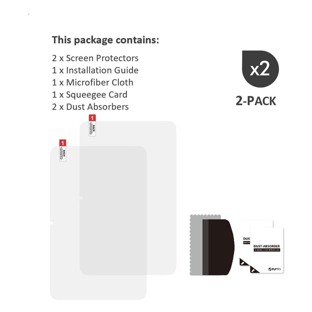 Antiglare Screen Protector (2 Pack) for Amazon Alexa Tablet 8 - Clear
