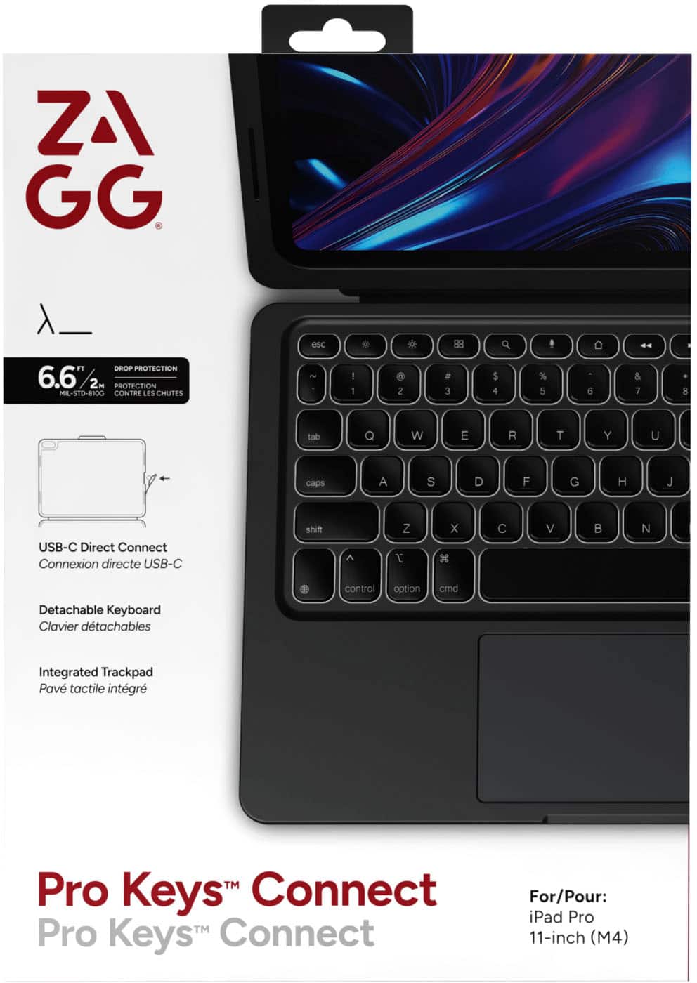 ZAGG - Pro Keys Connect Apple iPad Pro 11" (M5/M4) - Black