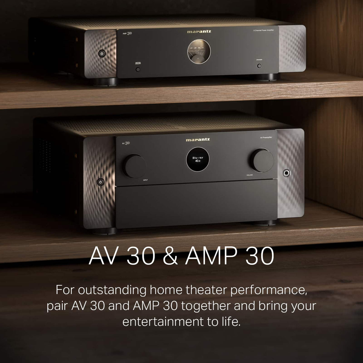 Marantz - AMP 30 6-Channel Power Amplifier with 200 Watts and Exclusive HDAM - Black