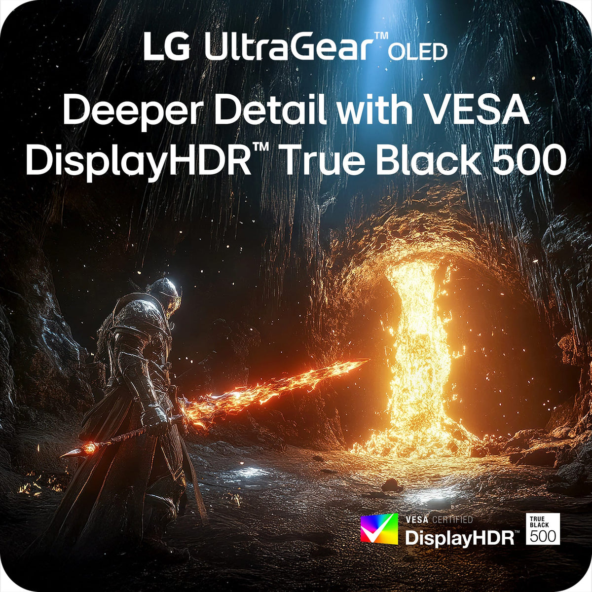 LG - UltraGear 27" OLED QHD 280Hz 0.03ms G-Sync and FreeSync Premium Pro Gaming Monitor with HDR500 (HDMI x2, DP, USB-A) - Black