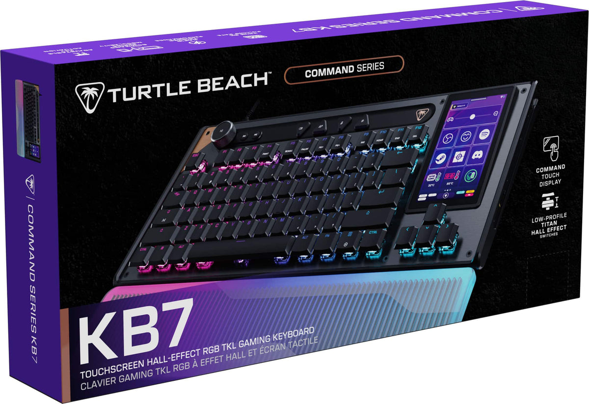 Turtle Beach - Command Series KB7 TKL Wired Hall-Effect Gaming Keyboard for PC - Black