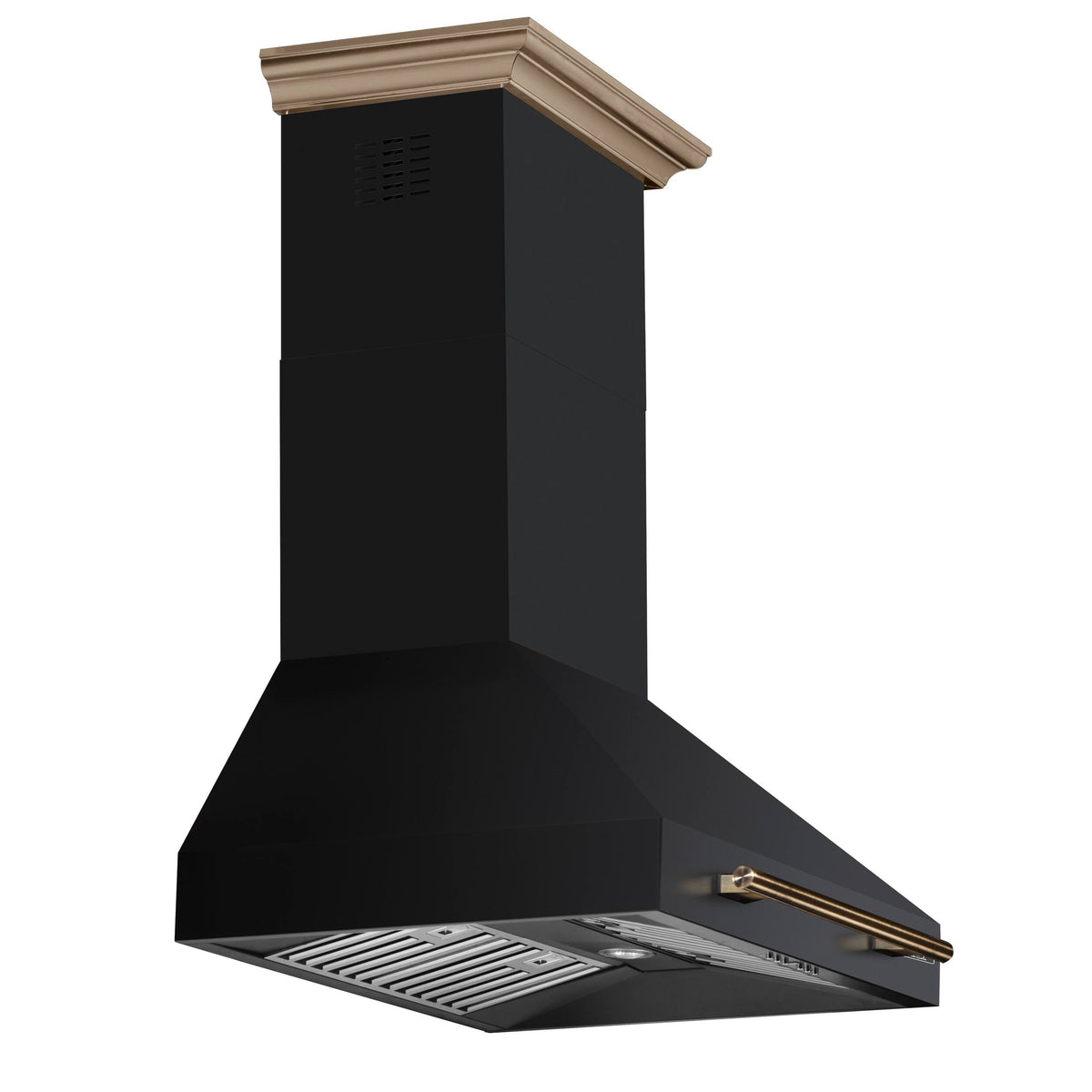 Forno Appliances - 30 inches - Externally Vented & Recirculating - Wall Range Hood - Black
