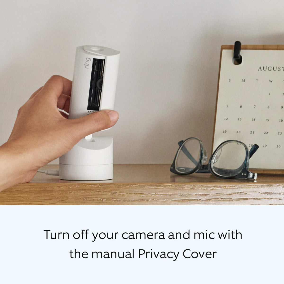 Ring - Pan-Tilt Indoor Security Cam with 360° Horizontal Pan Coverage, Live View & Two-Way Talk, and HD Video - Black
