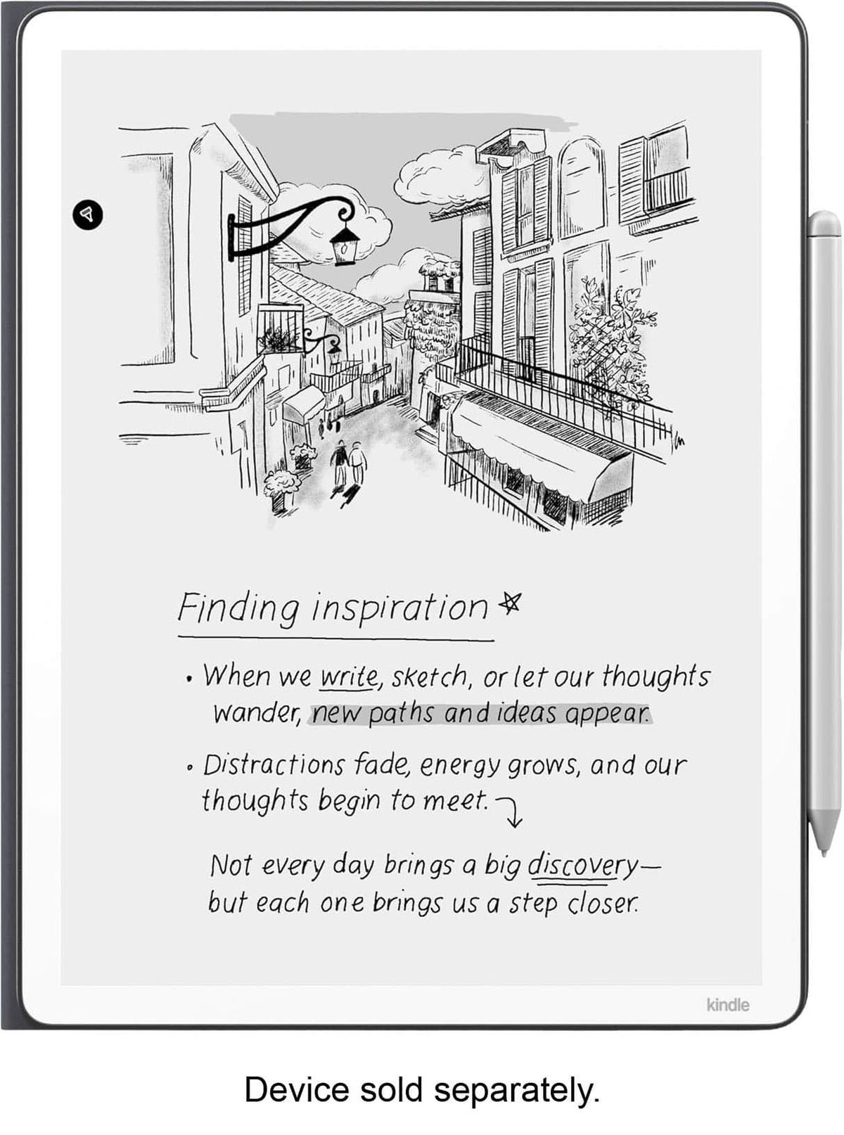 Amazon - Kindle Scribe Executive Folio Cover with Magnetic Attach, Sleek Protective Case - Premium Leather - Graphite