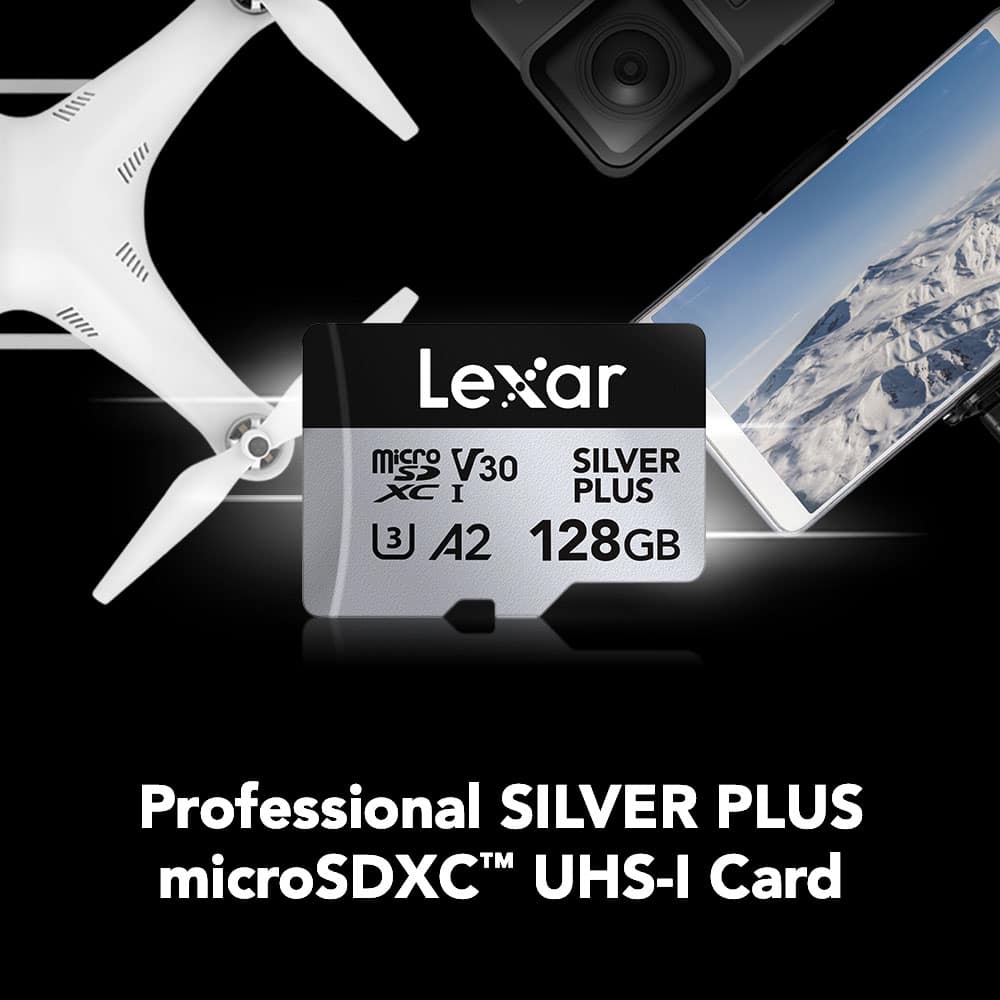 Lexar - Professional SILVER PLUS microSDXC 128 GB