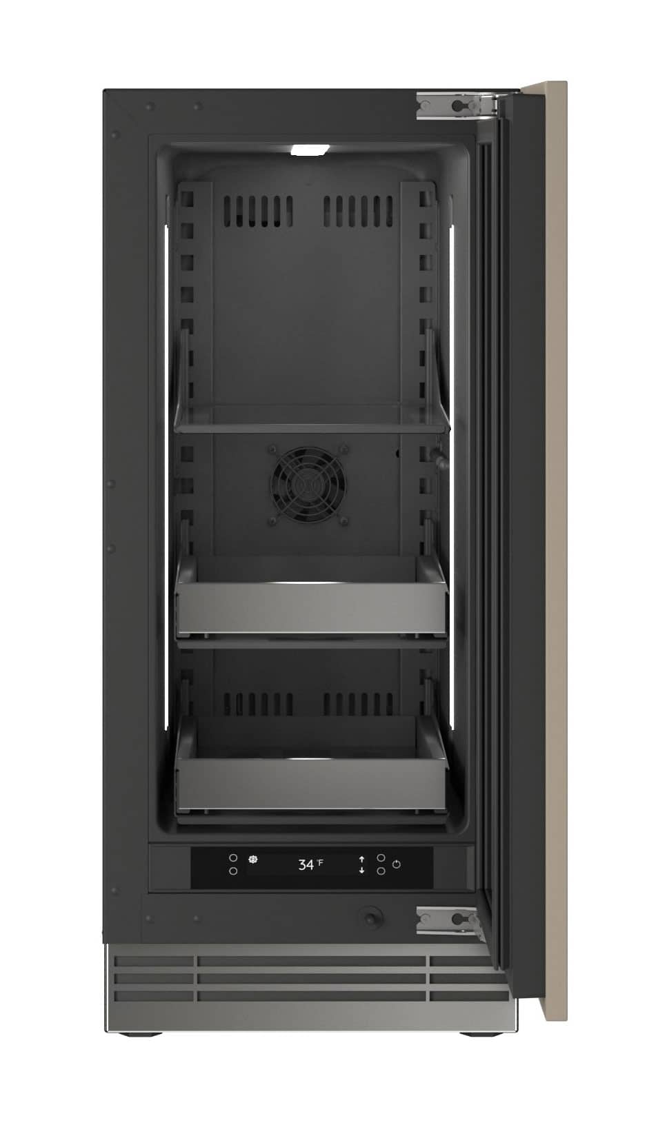 U-Line - 15"W. 2.8 Cu.Ft. Built-In Panel Ready Compact Beverage Center - Custom Panel Ready
