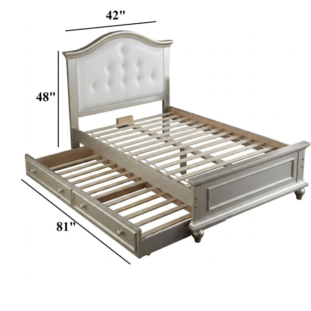 Cama de estilo contemporáneo con nido
