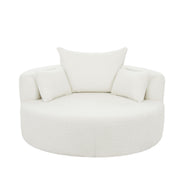 360° Swivel Chair Accent Barrel Chair With Removable Pillows