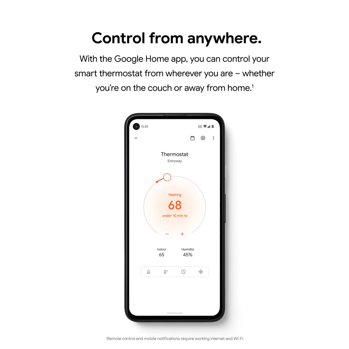 Google - Nest Thermostat - Programmable Wi-Fi Smart Thermostat - Charcoal