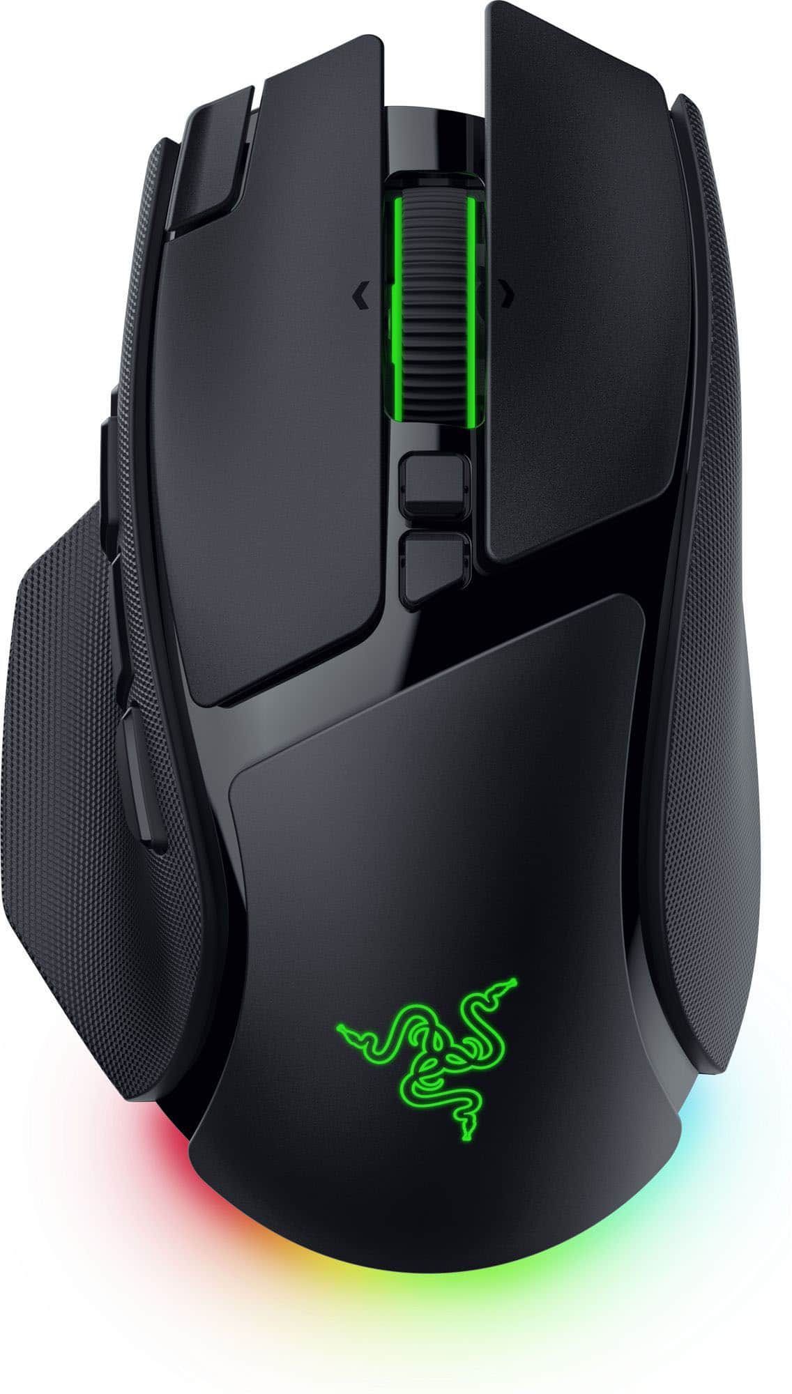 Razer - Basilisk V4 Pro Ergonomic Gaming Mouse with 8000 Hz Polling and Chroma RGB - Wireless - Black