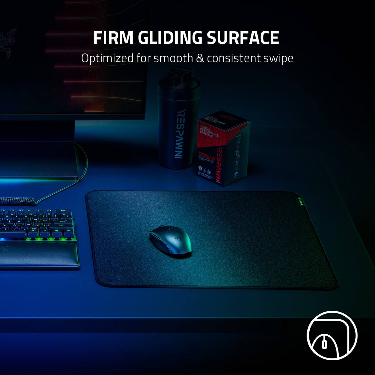 Razer - Strider Hybrid Gaming Mouse Pad (XXL) - Black