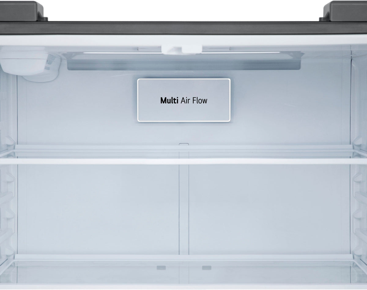 LG - 33-in Wide Standard-Depth MAX 25.1 Cu. Ft. French Door Smart Refrigerator with Glide N' Serve Drawer - Stainless Steel