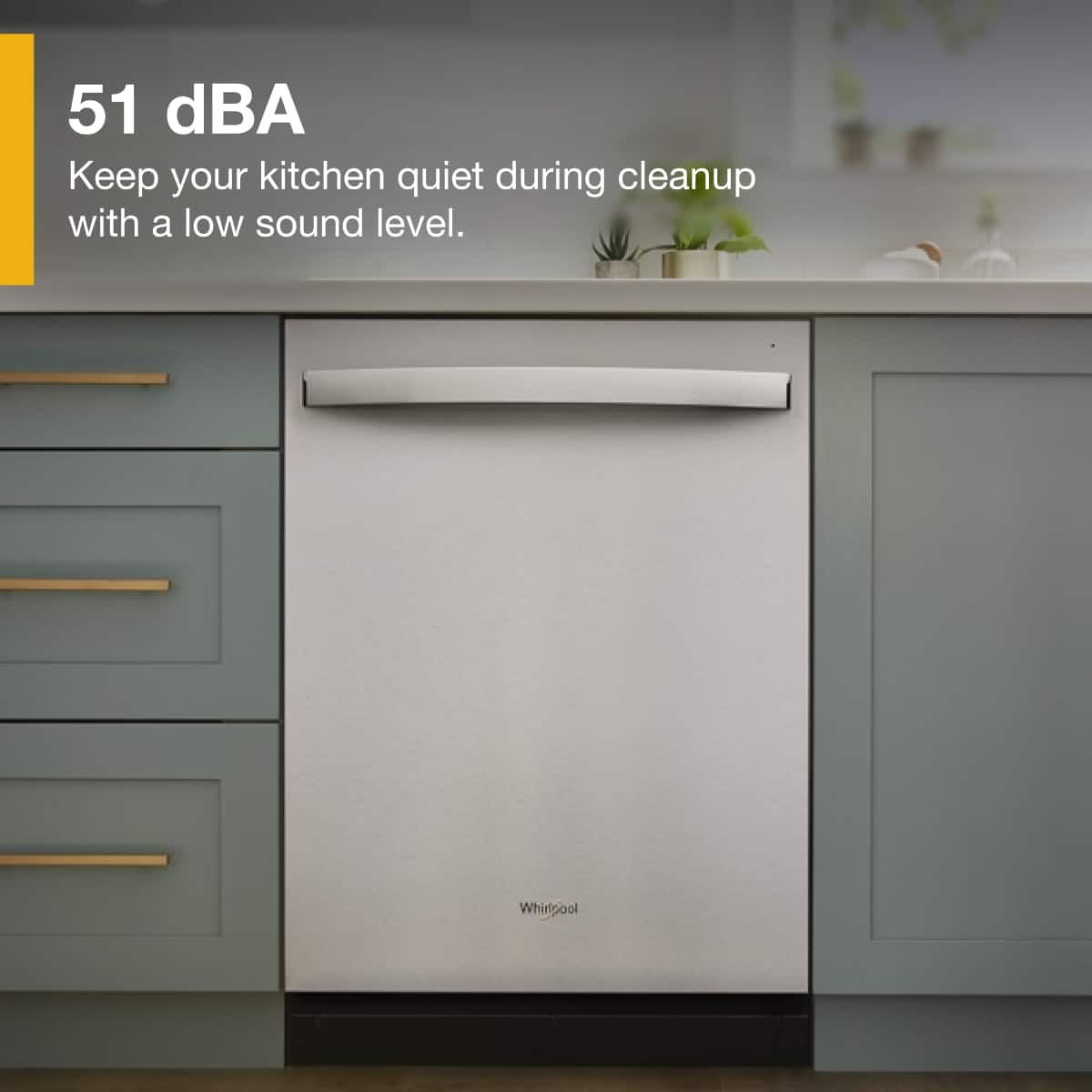 Whirlpool - 24 inch Quiet Dishwasher with 3rd Rack - Stainless Steel