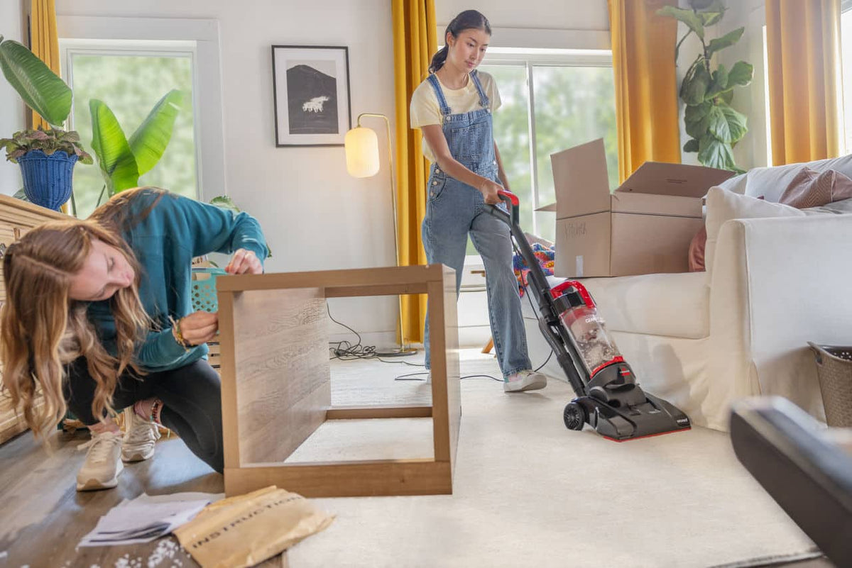 BISSELL - CleanView Compact Upright Vacuum - Black/Red