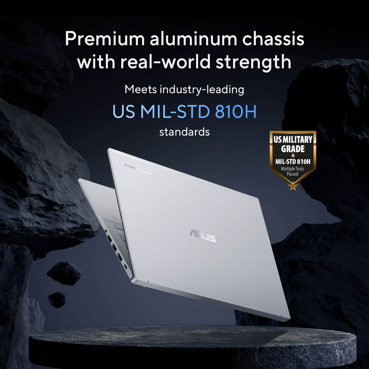 ASUS - ExpertBook CX54 14" 2K Chromebook Plus Touch Screen Laptop with Google AI - Intel Core Ultra 5 - 16GB Memory - 256GB SSD - Fog Silver